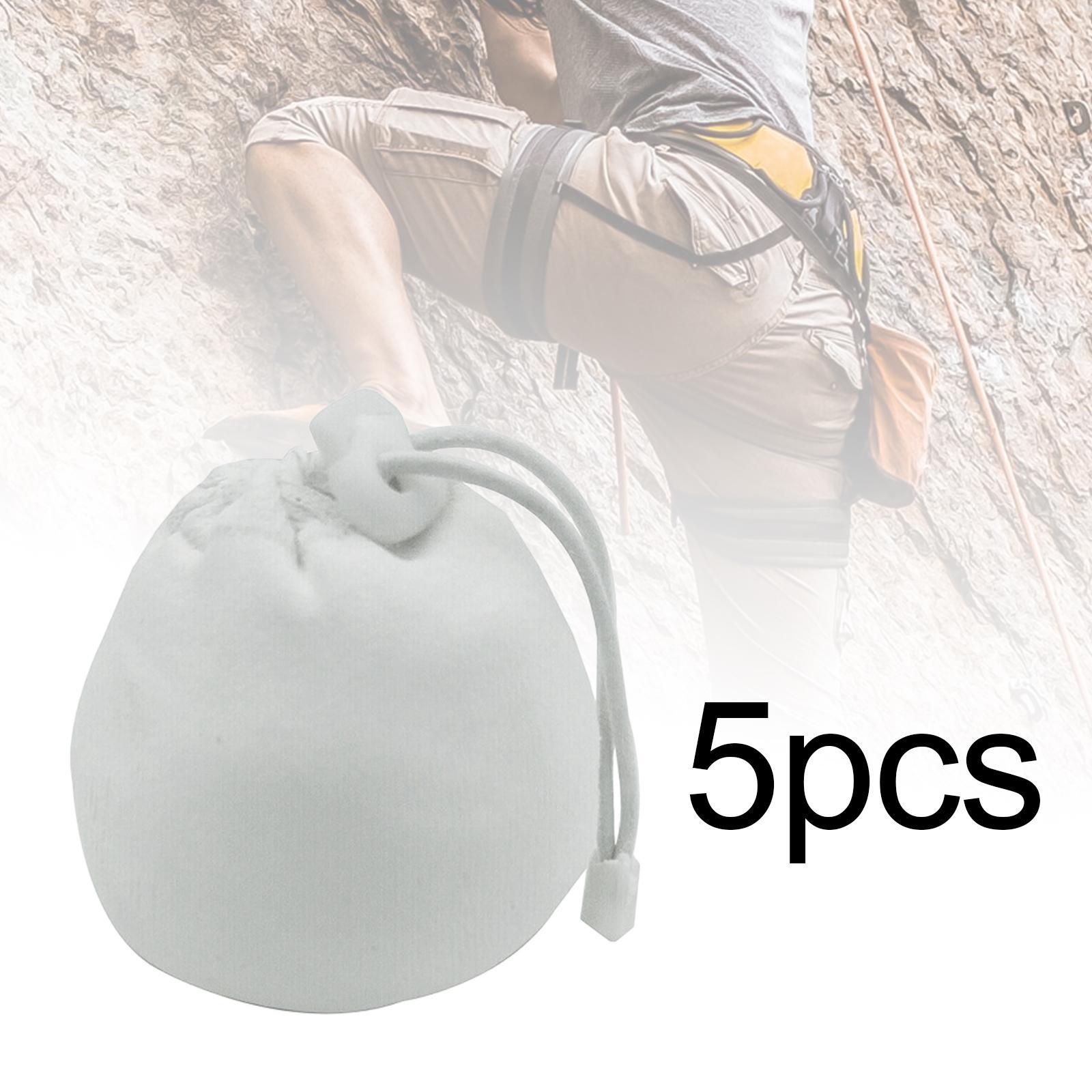 5Pcs Chalk Ball Bag Drawstring Bag with Buckle for Bouldering Deadlifting