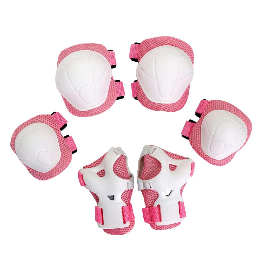 6 Pcs Kid Child Roller Skating Bicycle Bike Knee Wrist Elbow Pad Sets - 6 colors to choose
