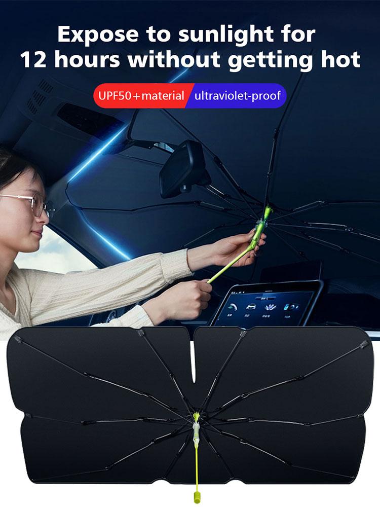 Ô Dù Chống Nóng Kính Lái 10 Khung Xương Chắc Chắn tích hợp phá kính khẩn cấp Ô Tô EUProtect cao cấp UPF50+ 99.9%U