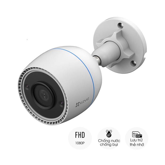 Camera wifi ngoài trời EZVIZ C3TN 3MP - Hàng chính hãng - thẻ nhớ 64gb