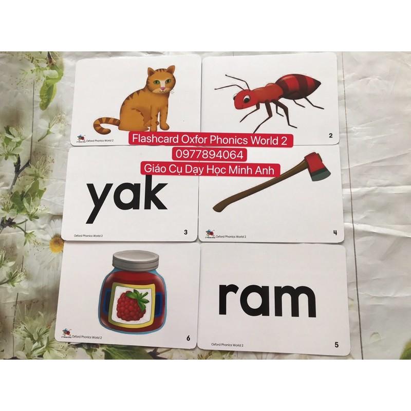 FLASHCARD OXFORD PHONICS WORLD 2️93 thẻ phonics thiết kế hai mặt cực đẹp dạy Tiếng Anh cho trẻ mầm non