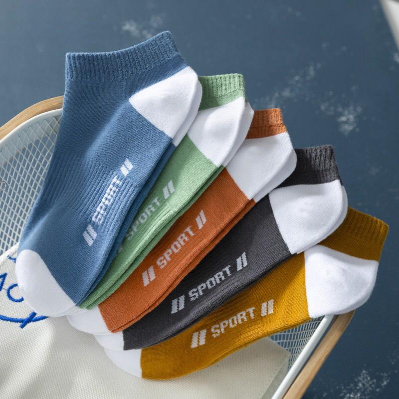 Set 8 Đôi Tất Vớ nam cổ ngắn cao cấp SPORT khử mùi kháng khuẩn chống hôi chân , màu sắc đa dạng HA-06