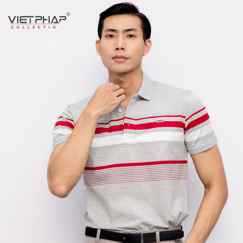 Áo Thun Polo Nam Trung Niên Tay Ngắn Không Túi Cao Cấp 2808 Việt Pháp