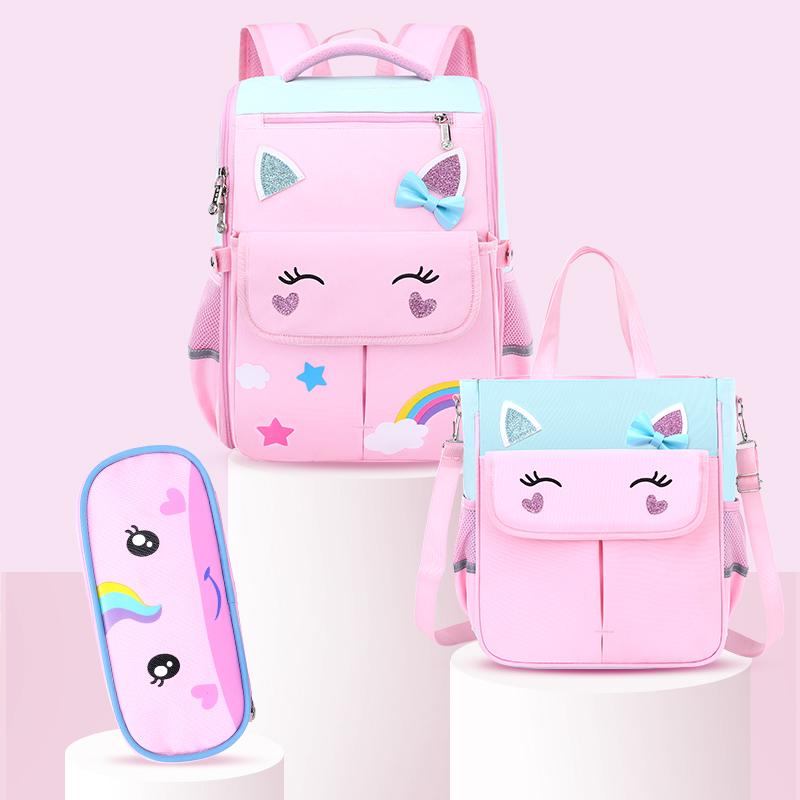 Nữ Sinh Ba Lô Trường Tiểu Học Túi Ba Lô Dành Cho Trẻ Em Kids Túi Chỉnh Hình Ba Lô Đi Học 1 Cao Cấp Dễ Thương Balô