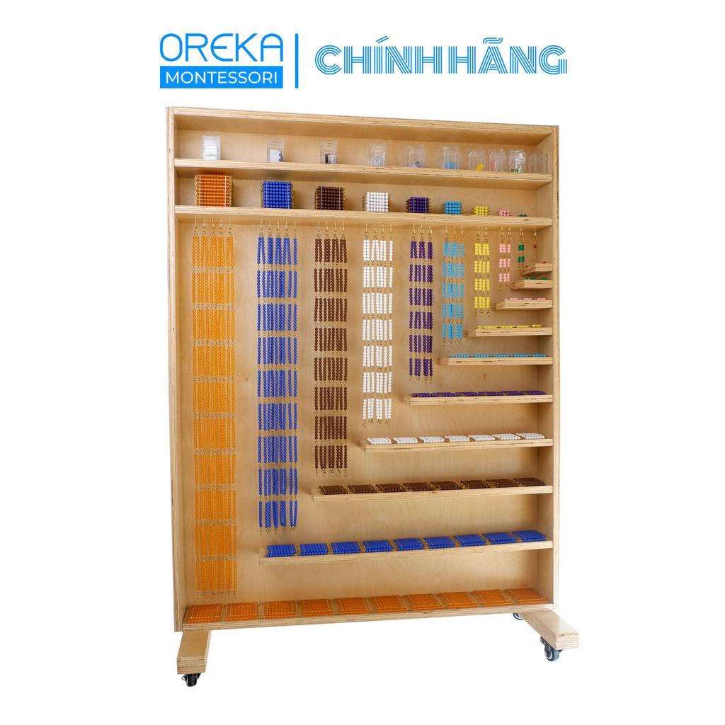 Bộ cụ Oreka Montessori chuỗi hạt hoàn chỉnh và Kệ - 05208P1