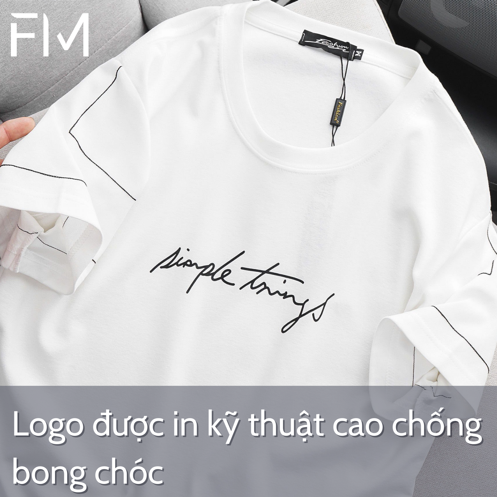 Áo thun cổ tròn nam FM Simple Tshirt, chất thun cotton cao cấp - FORMEN SHOP - FMPS234