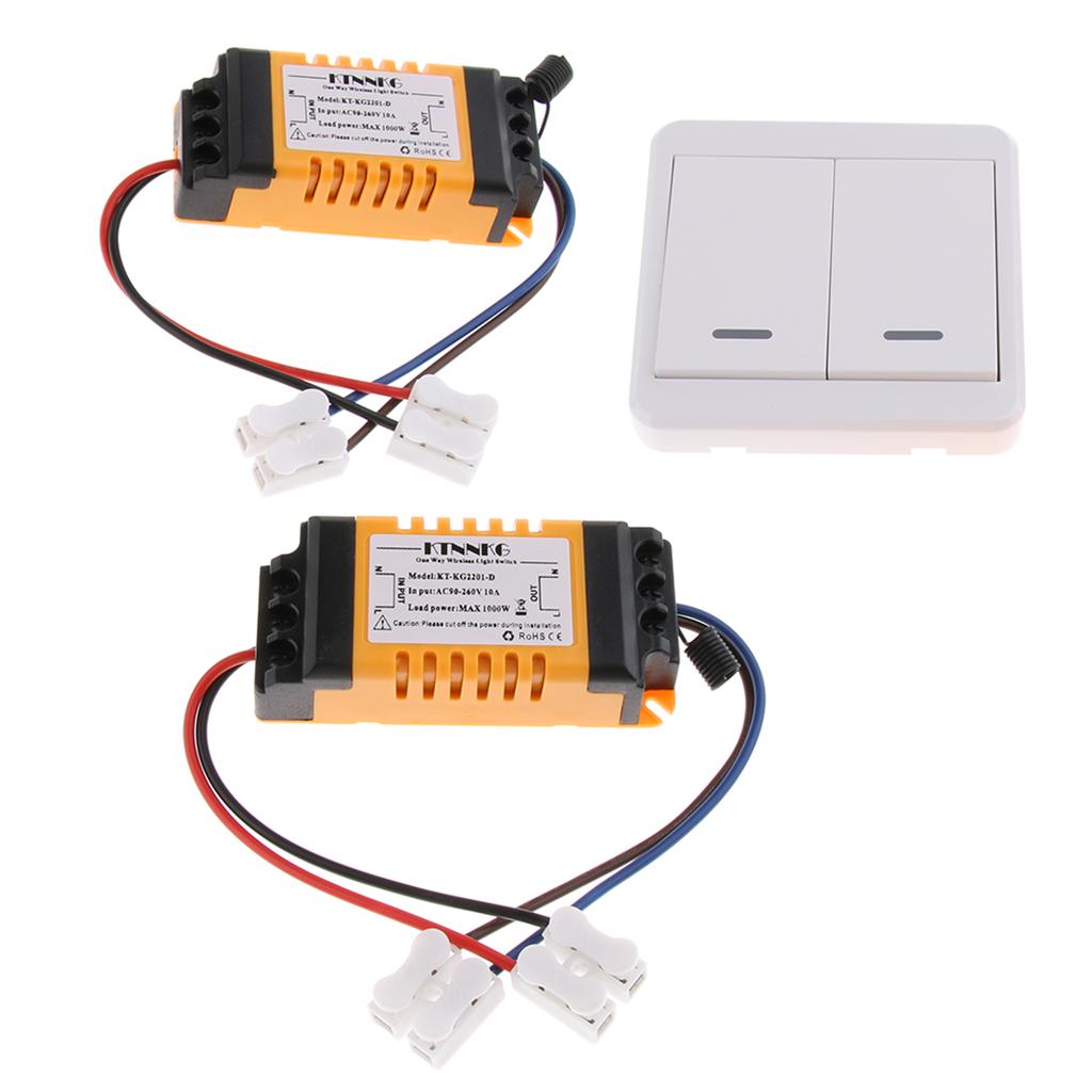 Smart 2CH Wireless Remote Control Switch Transmitter Receiver 433 Switcher