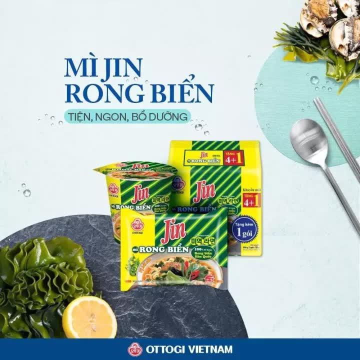 Combo 6 Ly Mì Rong Biển Ottogi Vị Hải Sản 60g