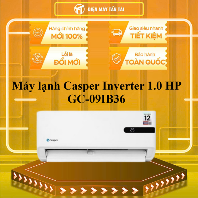 Máy lạnh Casper Inverter 1 HP GC-09IB36  - HÀNG CHÍNH HÃNG - CHỈ GIAO HCM