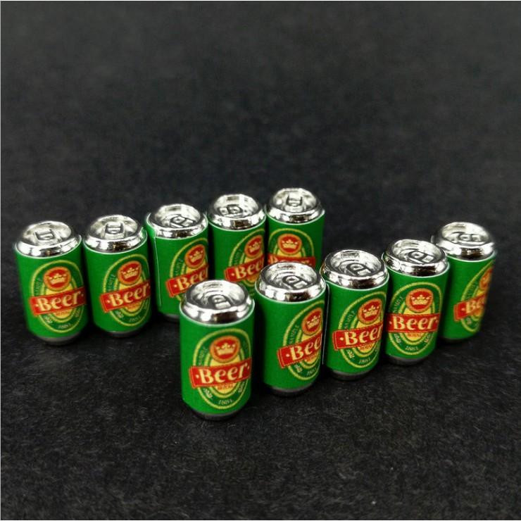 Chuyên Charm * Charm hình lon beer xanh cho các bạn trang trí nhà búp bê, tiểu cảnh, móc khóa, DIY