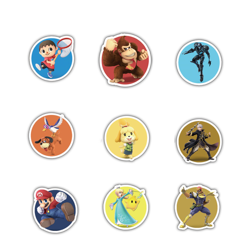 Sticker 50 miếng hình dán Super Smash Bros