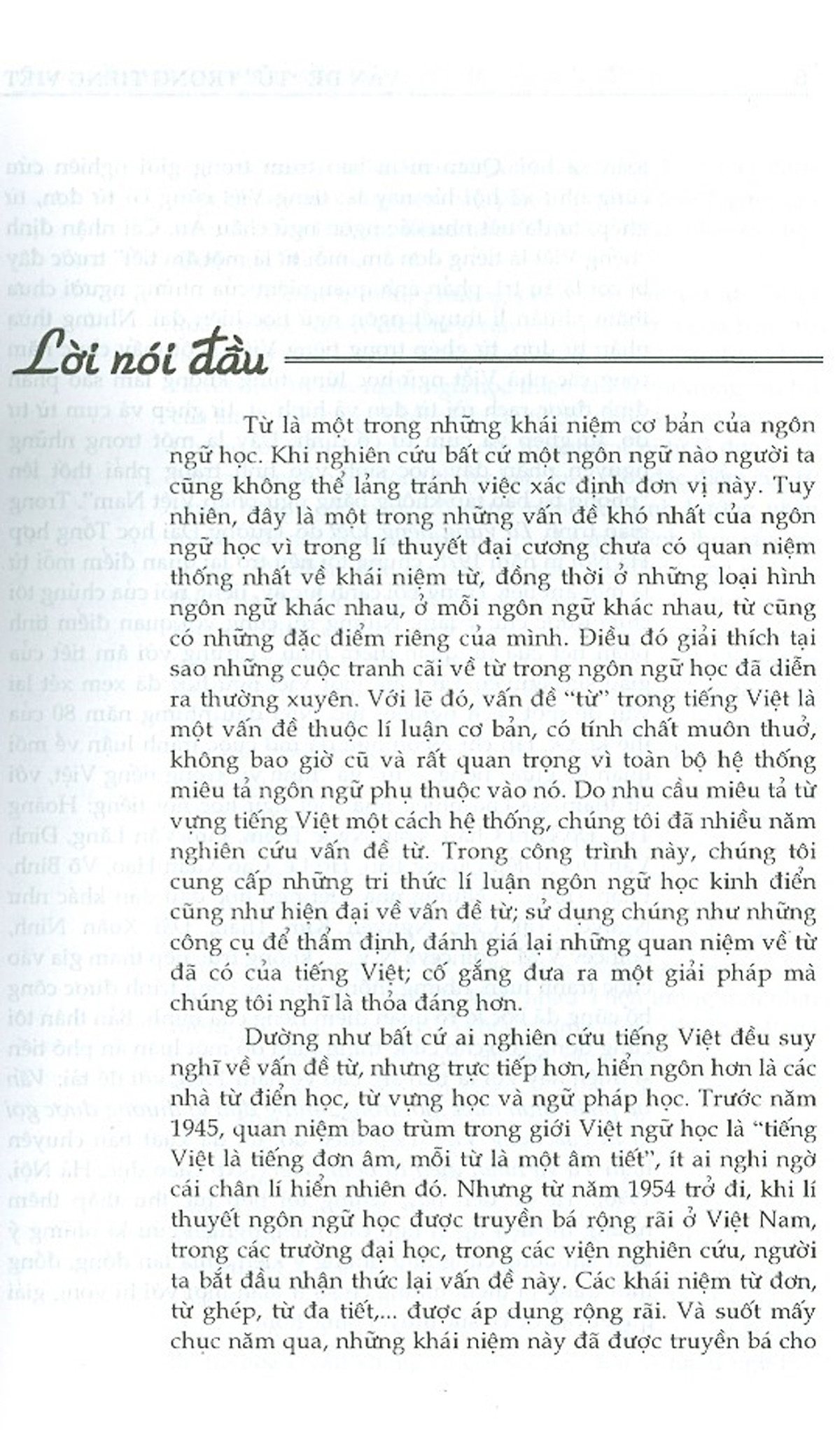 Vấn Đề &quot; Từ &quot; Trong Tiếng Việt