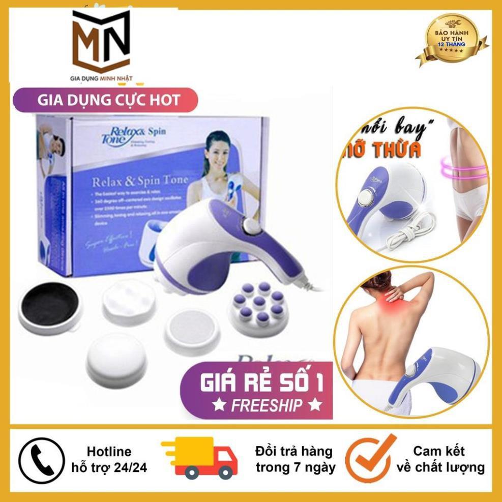 Máy Massage Cầm Tay Trị Liệu Relax & Spin Tone, Giúp Trị Liệu Đau Mỏi Vai Gáy, Tan Mỡ Bụng, Thư Giãn Mệt Mỏi