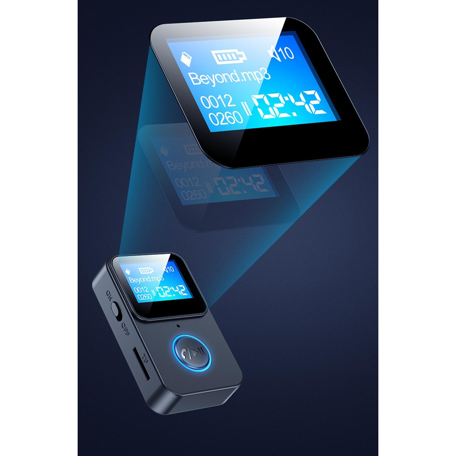 Bluetooth 5.0 Adapter 3.5mm AUX Low Latency Stereo Audio Receiver Headphones