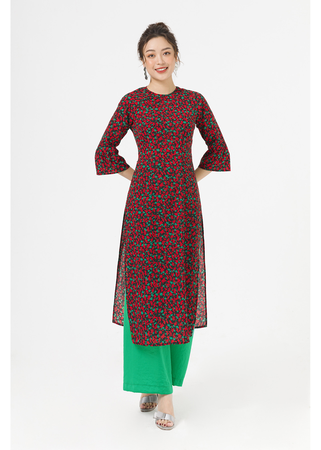 Áo dài cách tân tay xẻ LAMER L61A19Q061