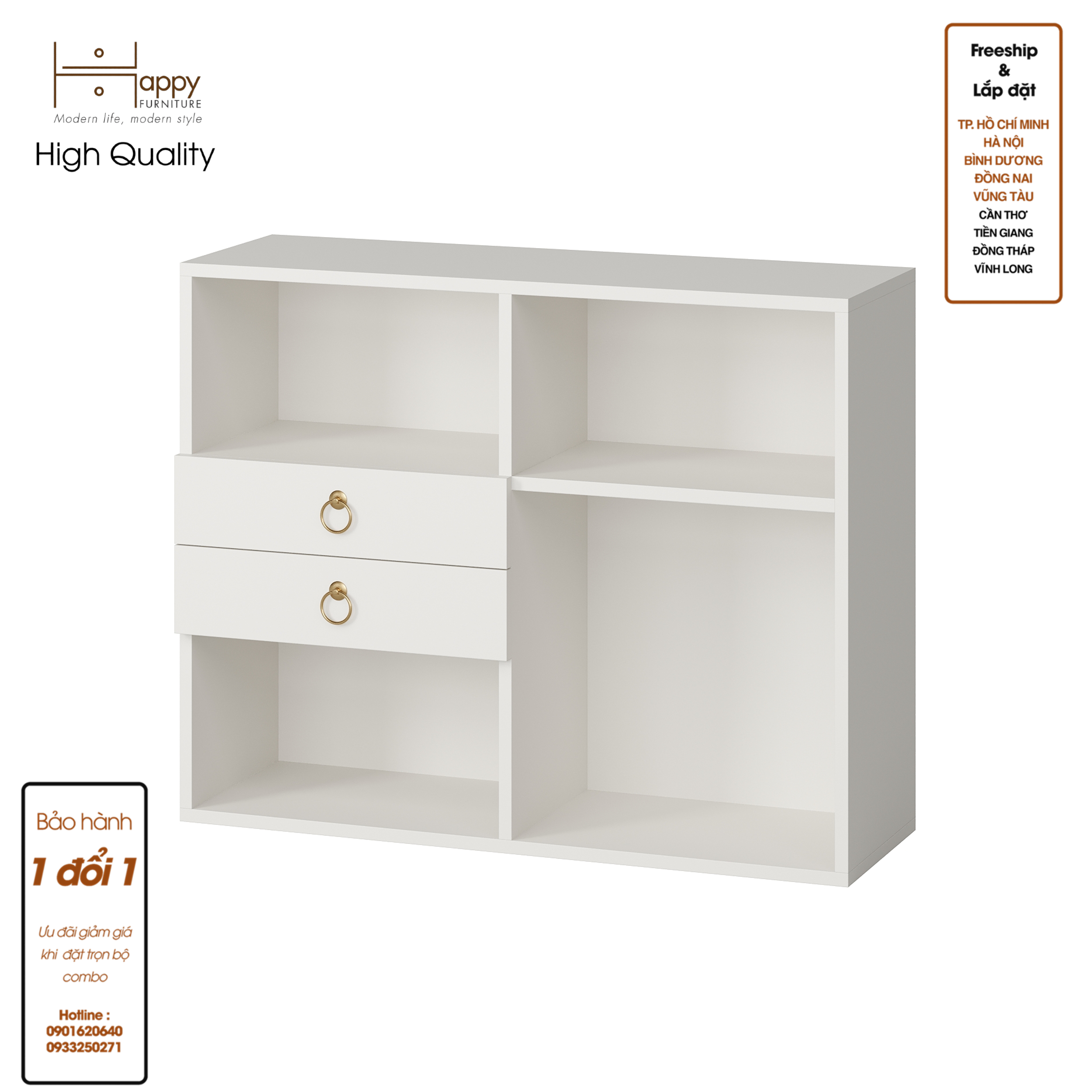 [Happy Home Furniture] WESLEY, Tủ trang trí - 2 hộc kéo ,  90cm x 30cm x 72cm ( DxRxC), THK_047