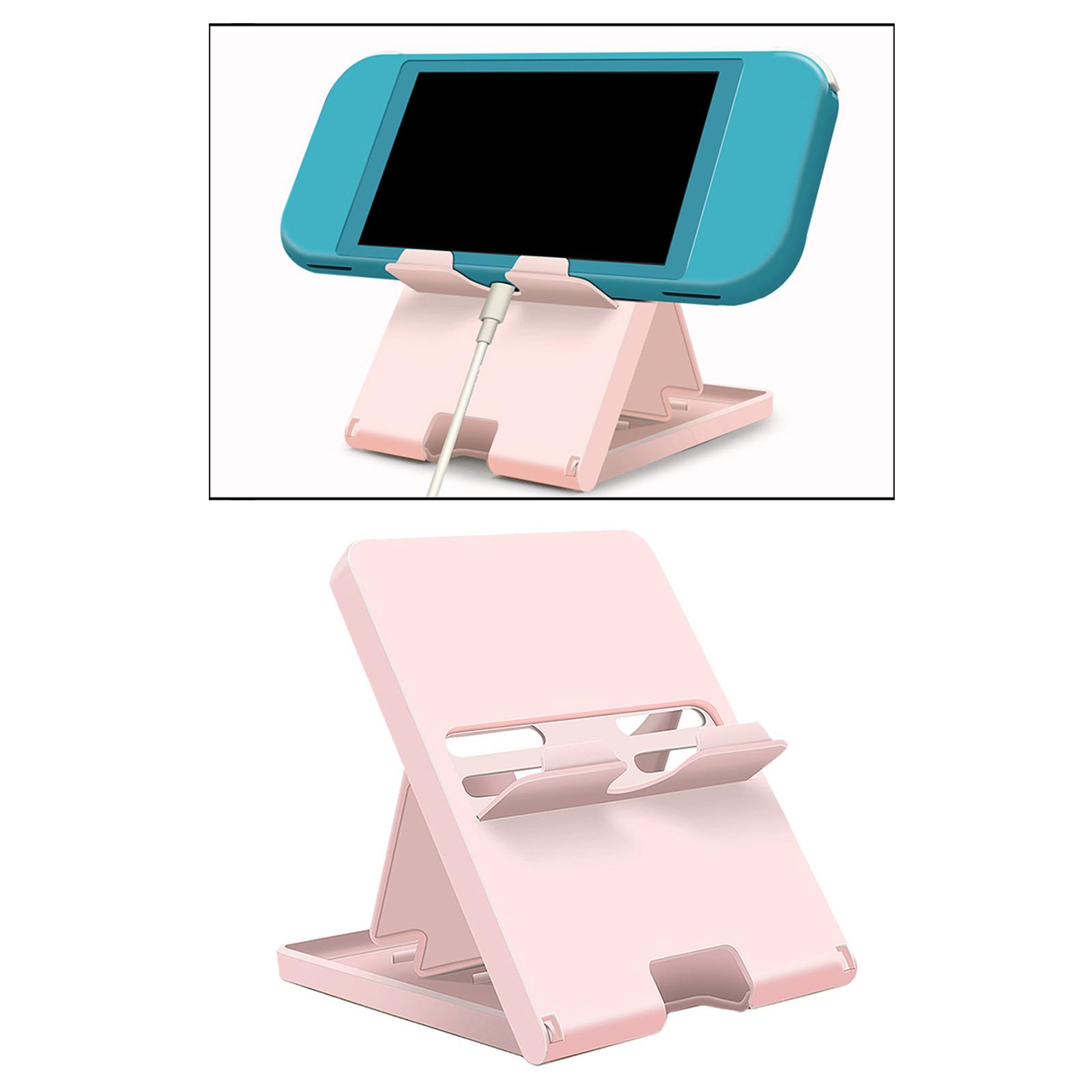 Foldable Console Holder Stand Charging Dock Station Display Multi-Angle Adjustable Accessories for Switch Lite for Animal Crossing Tablet Desktop