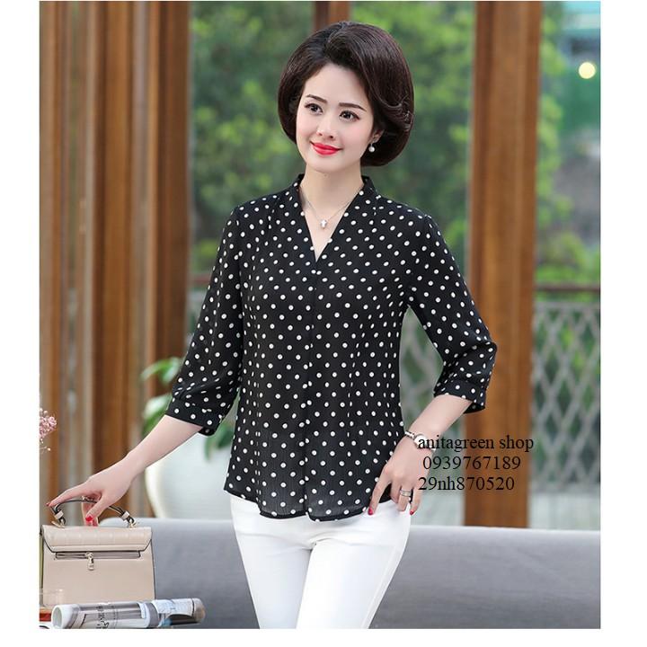 Nh870520-ÁO SƠ MI CHẤM BI CÔ TIM