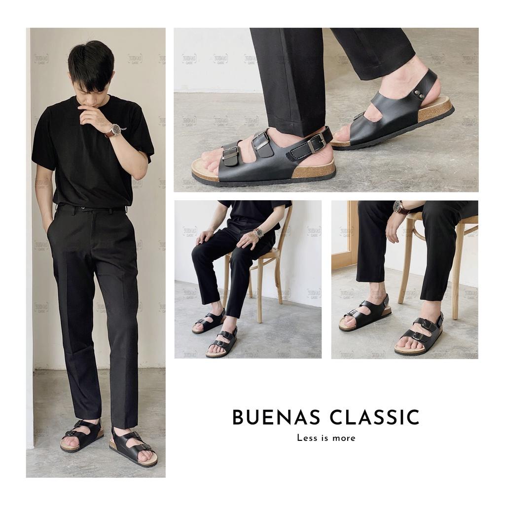 Dép đế trấu nam nữ unisex sandal birken xỏ ngón Buenas - BU01 sandal