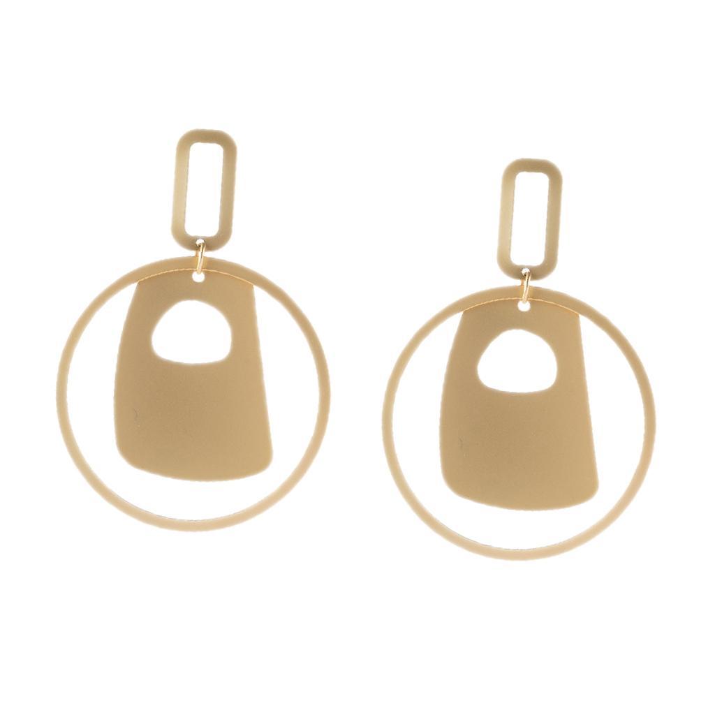 Women Geometric Earring Hollow Dangle Ear Studs Party Eardrop Jewelry