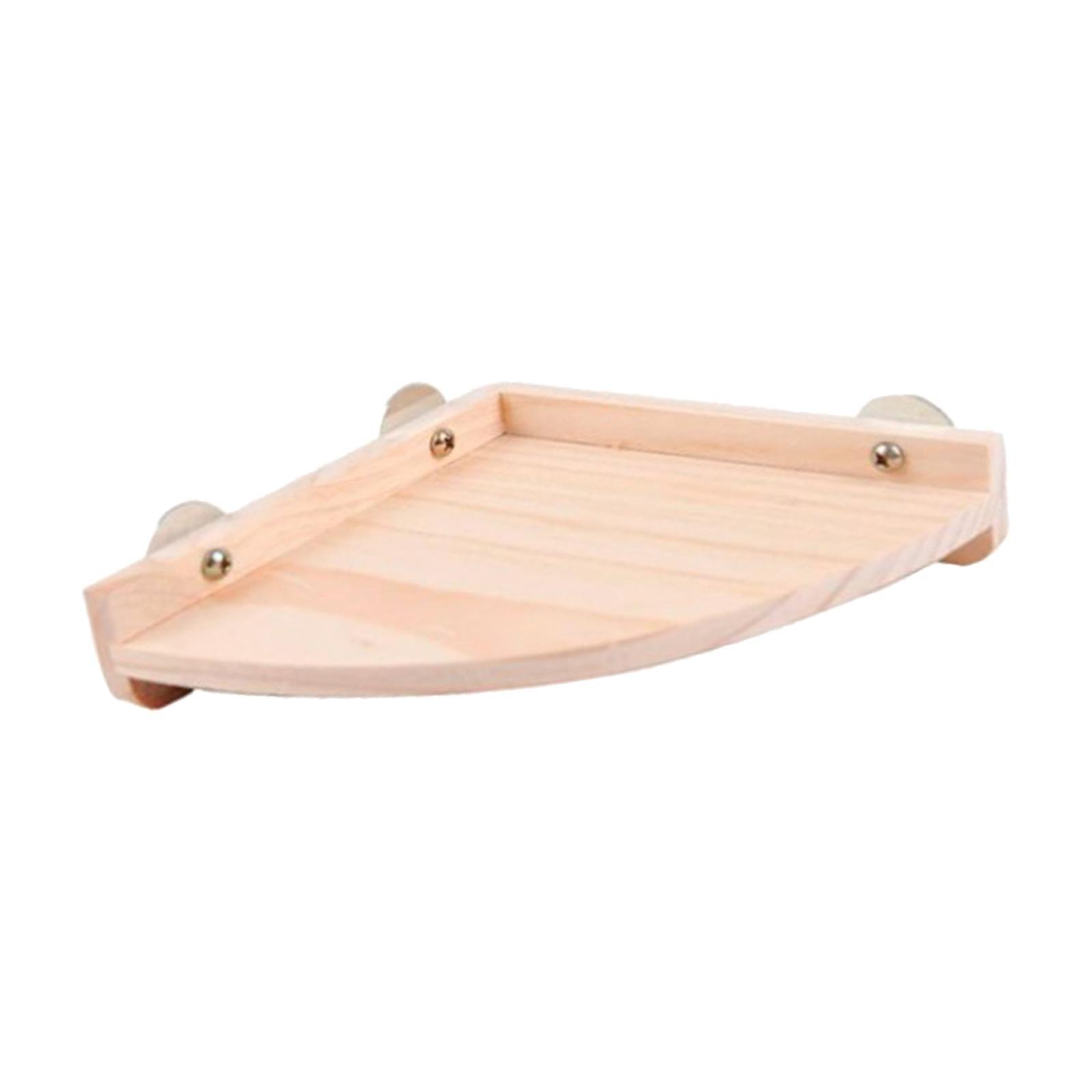 Hamster Cage Corner Platform Wooden Stand Chinchilla Small Animal Parrot