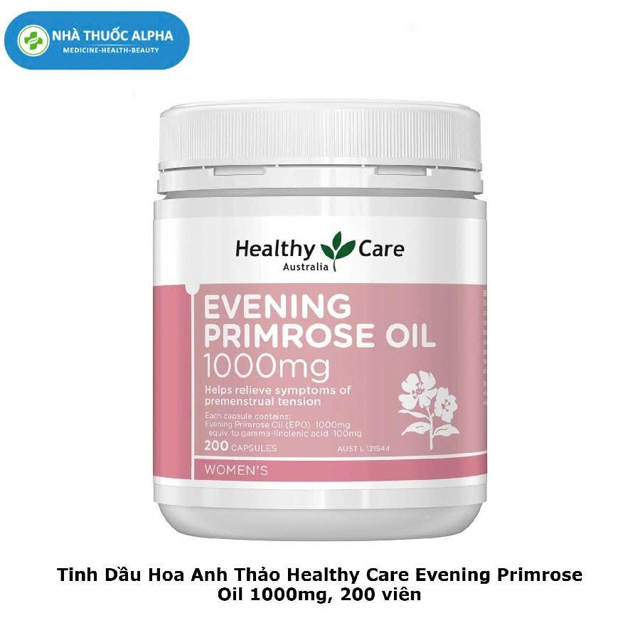 Viên Uống Tinh Dầu Hoa Anh Thảo Healthy Care Evening Primrose Oil 1000mg, 200 Viên