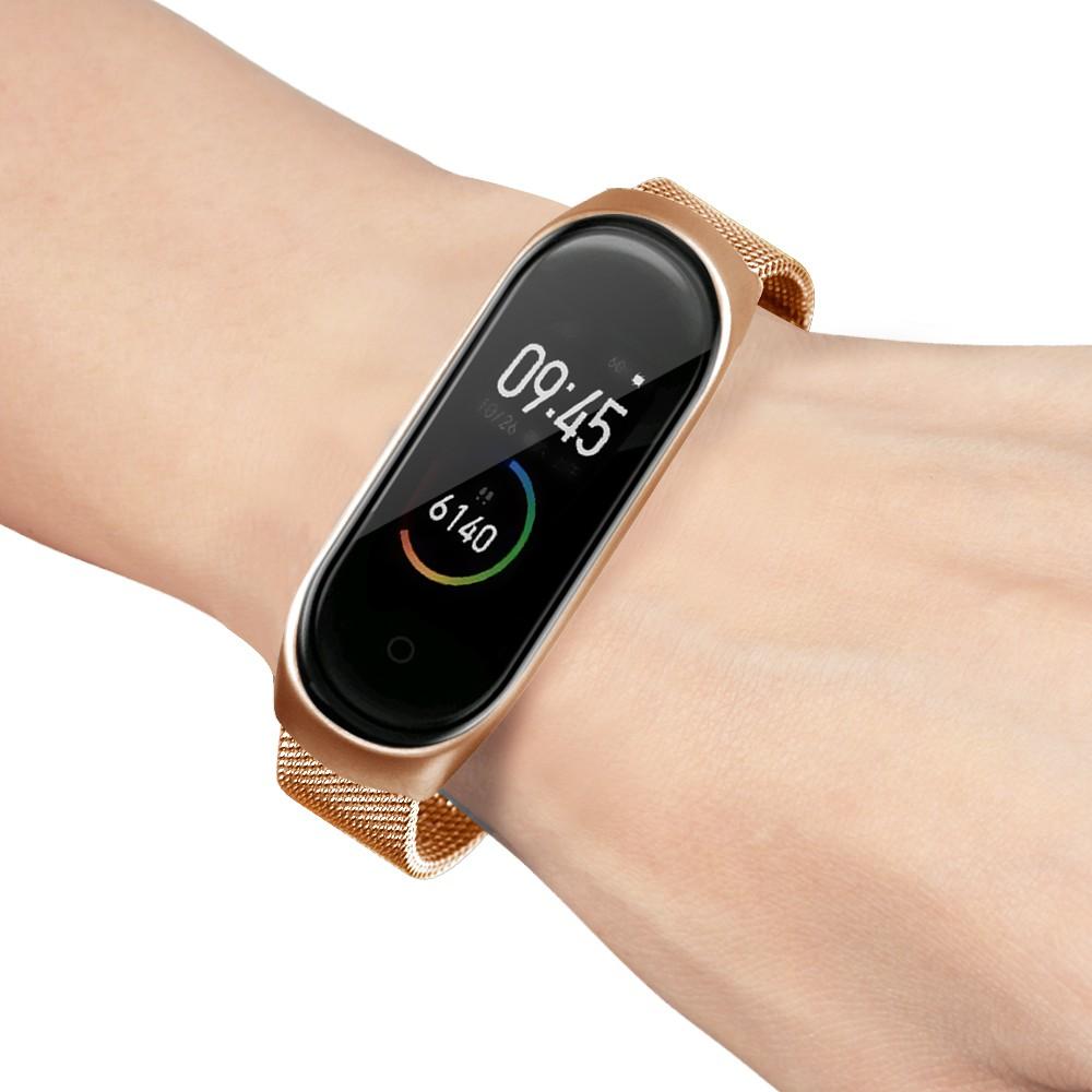 Dây đeo Milanese bằng thép không gỉ khung kim loại cho Xiaomi Mi Band 2 3 4 Miband 2 3 4