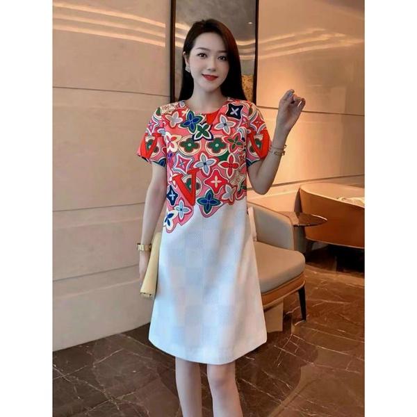 HÀNG NHẬP - ĐẦM SUÔNG LỤA HỌA TIẾT HOA SẮC MÀU