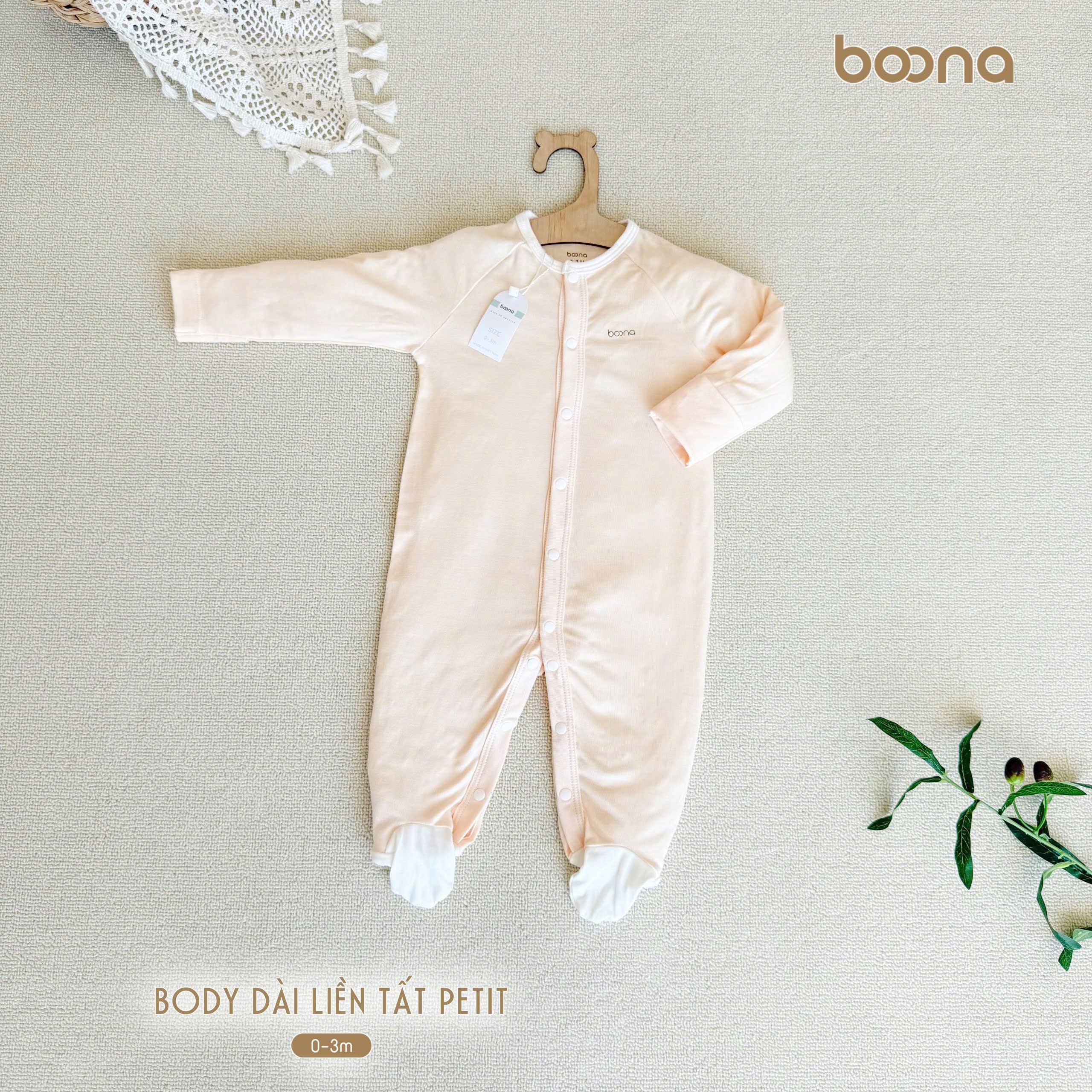 Body dài liền tất petit Boona (0-3M)