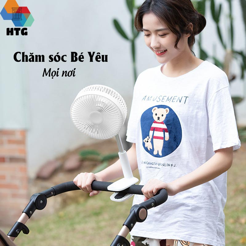 Quạt tích điện không dây Cyke F8pro, hàng chính hãng