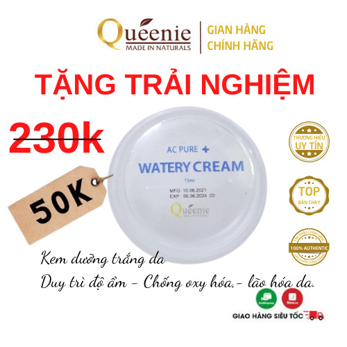 Kem dưỡng da AC Queenie trải nghiệm cho da mềm mịn, căng bóng, trắng sứ 15ml - Mỹ Phẩm Hàn Quốc