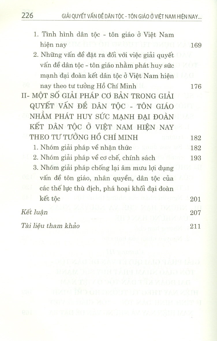 Giải Quyết Vấn Đề Dân Tộc - Tôn Giáo Ở Việt Nam Hiện Nay Nhằm Phát Huy Sức Mạnh Đại Đoàn Kết Dân Tộc Theo Tư Tưởng Hồ Chí Minh (Sách chuyên khảo)