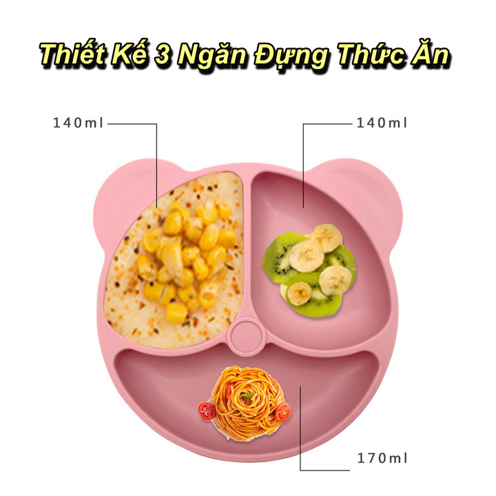 Set 6 Dụng Cụ Ăn Dặm Mama Bear Silicone Cao Cấp Dành Cho Bé - Home and Garden