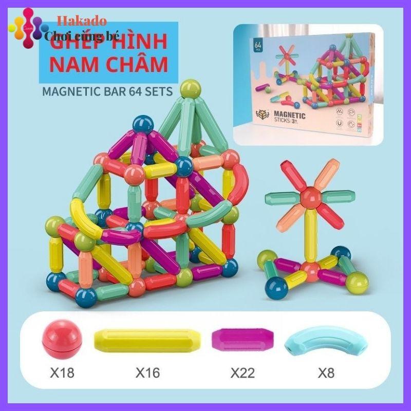 Xếp Hình Nam Châm, Xếp Hình Lego Thông Minh Cho Bé, Đồ Chơi Trẻ Em Phát Triển Trí Tuệ