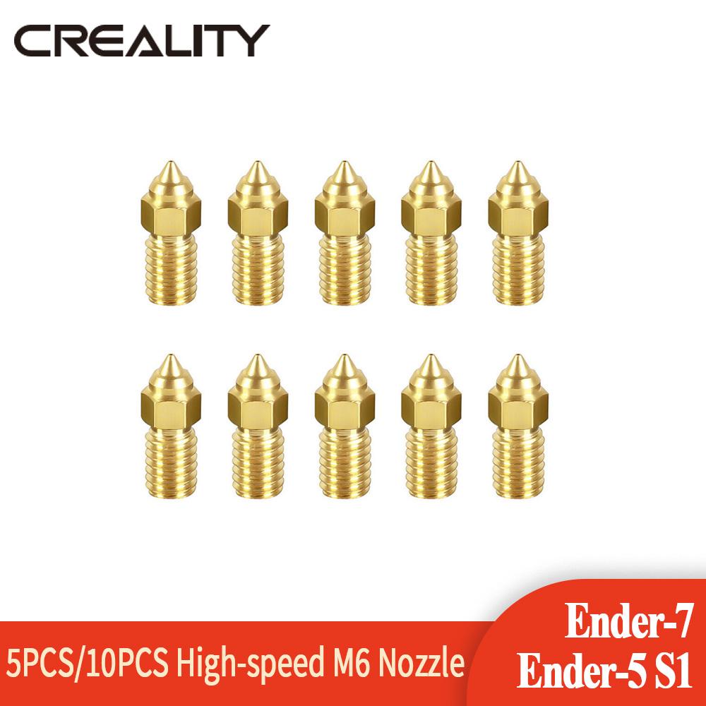 Creality 3D Máy In Phần 5/10 Chiếc Đầu Phun Cho Ender-7 Tốc Độ Cao M6 Bộ Đầu Phun M6×d0.4×H16.8 Cho Ender-5 S1 3D Pinter