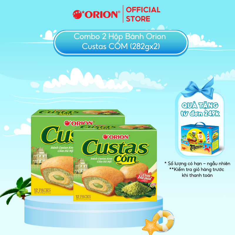 Combo 2 Hộp Bánh CUSTAS vị CỐM Hà Nội