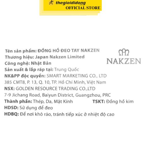 Đồng hồ NAKZEN 40 mm Nam SL9006G-7 - Hàng Chính Hãng