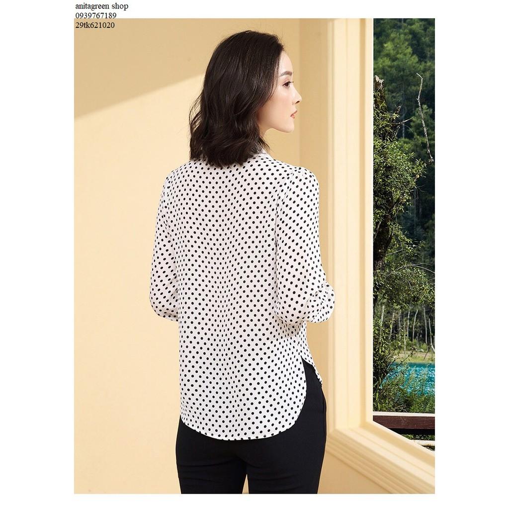 Tk621020-SƠ MI NỮ CHẤM BI TAY DÀI