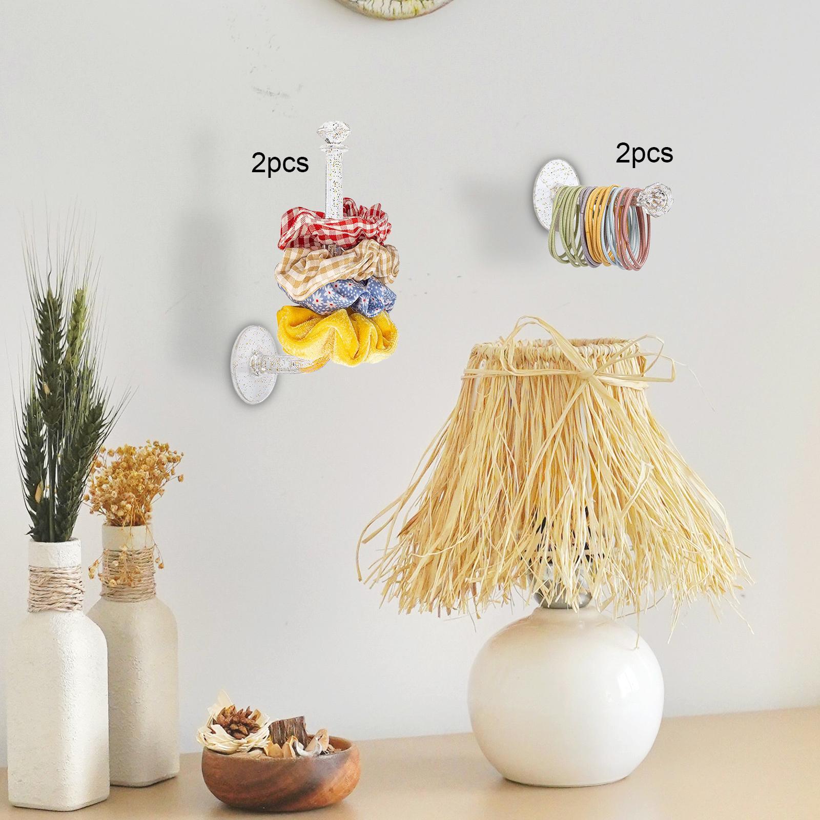 Hairpin Storage Rack Wall Mount Transparent Hook for Office Kitchen Bathroom