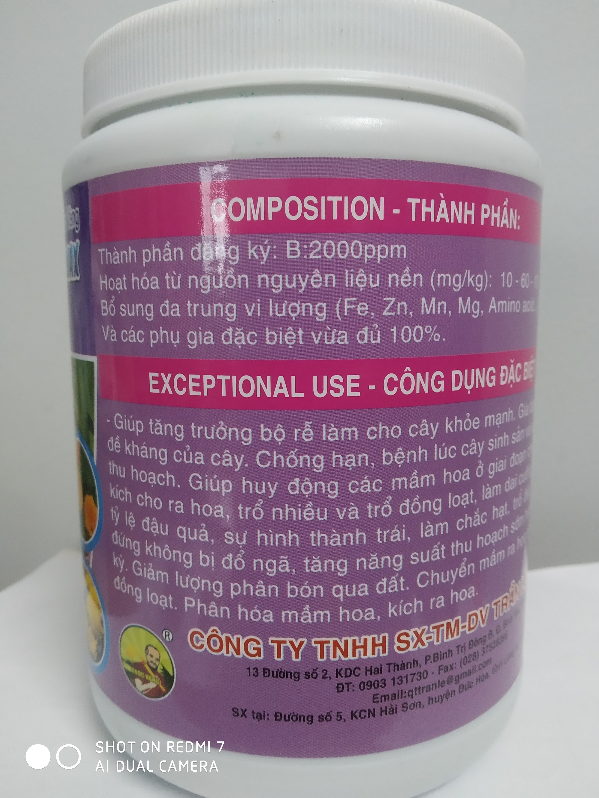 PHÂN BÓN VI LƯỢNG NPK 10-60-10  BIOMAC- CHAI 500G