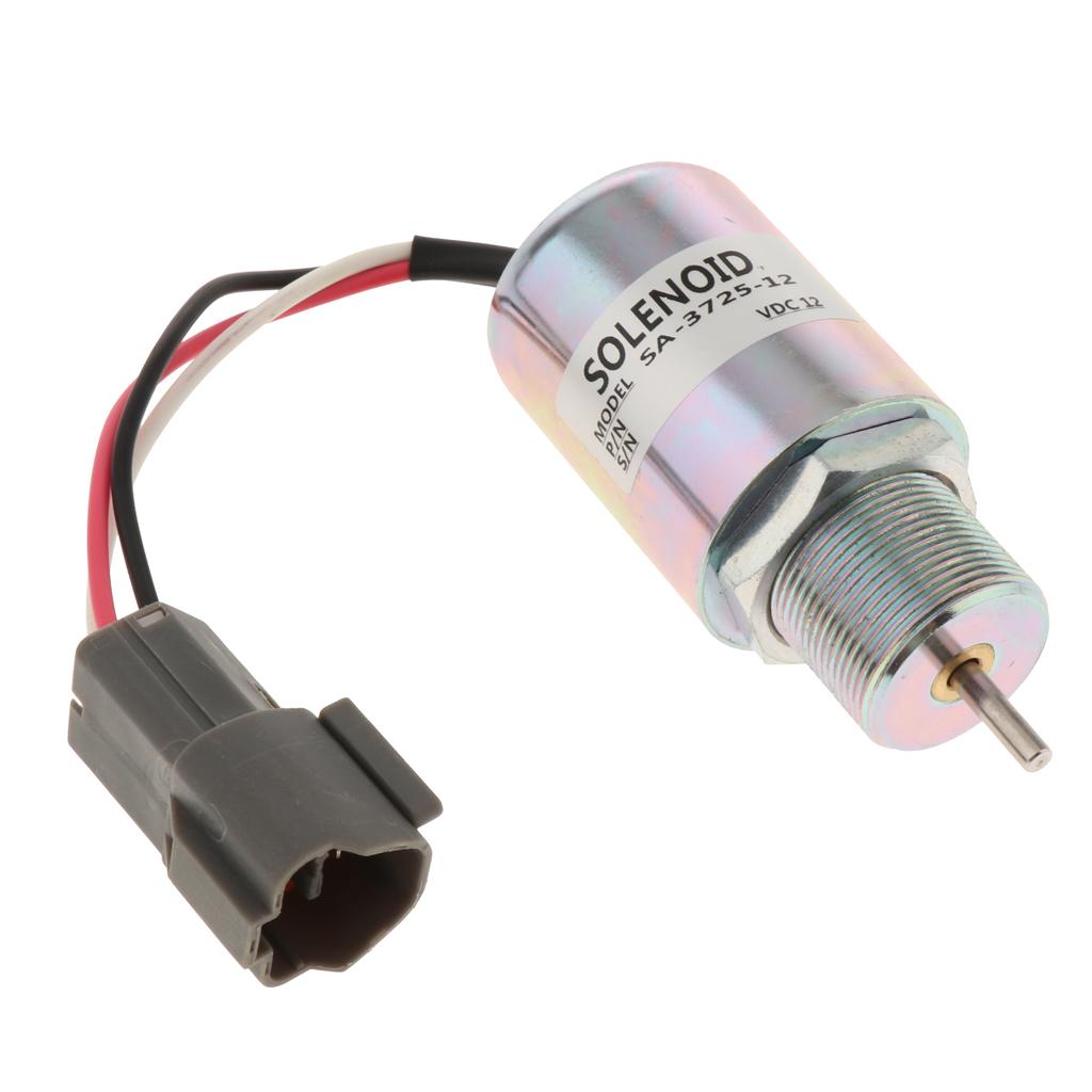 12V Engine Fuel Stop Shut Off Solenoid for Mitsubishi S3L S3L2, SA-3725-12