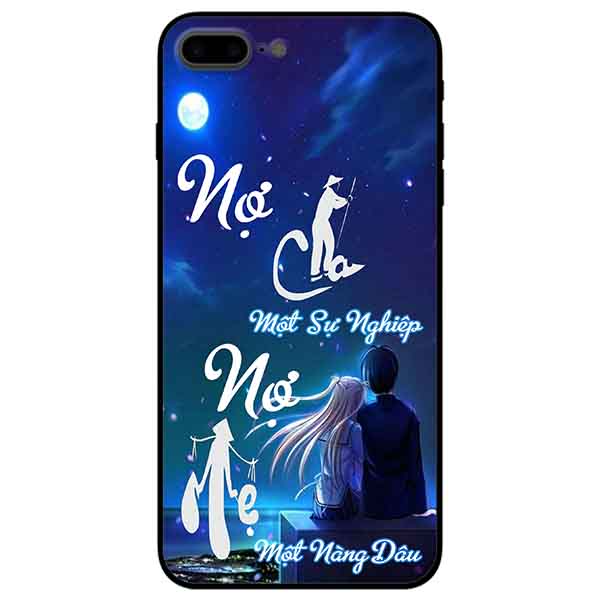 Ốp lưng in cho Iphone 7 Plus/ 8 Plus Mẫu Nợ Cha Nợ Mẹ