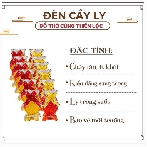Đèn Cầy Ly Cúng Q12 Thơm Nhỏ Cao 10cm Cháy Liên Tục 31 Tiếng Đồ Thờ Cúng Thiên Lộc - Hộp 12 Ly