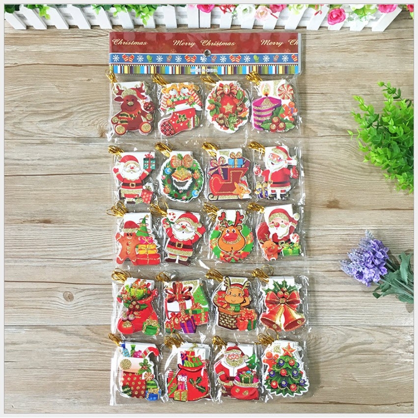 THIỆP NOEL- GIÁNG SINH nhỏ nhắn treo cây thông cực cute
