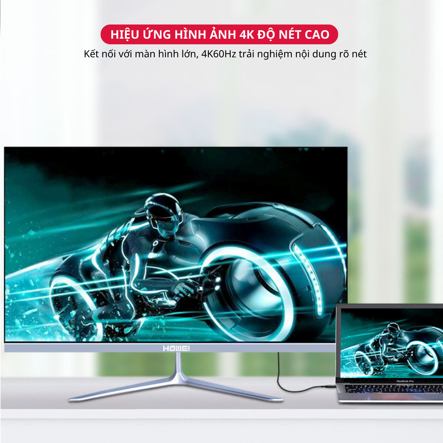 Dây Cáp Type C To HDMI 4K 60Hz Thunderbolt 3 Dài 1.8M - Hàng Chính Hãng Tamayoko