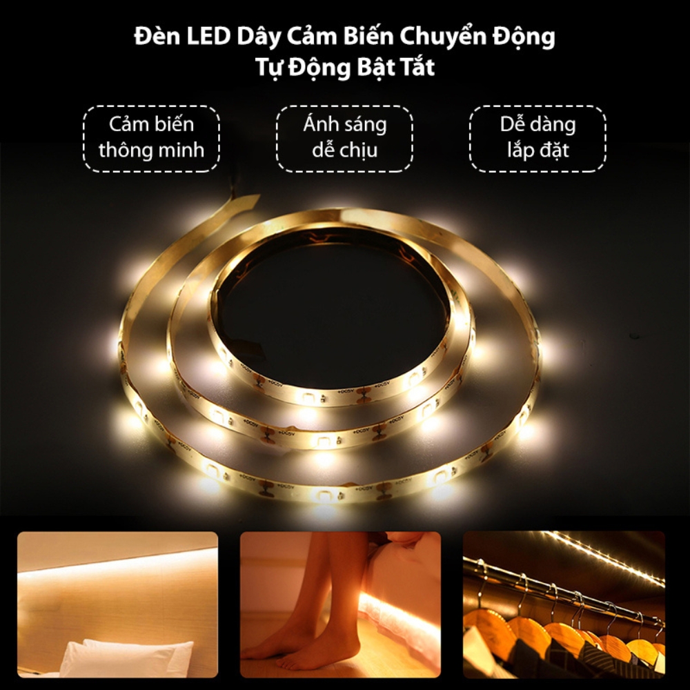 Bộ đèn LED dây dùng pin cảm ứng chuyển động LEDLINE03