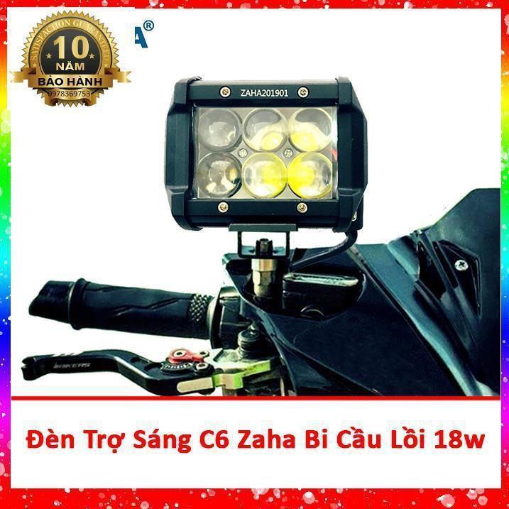 Đèn trợ sáng C6 6 bóng bi cầu lồi Siêu Rẻ dành cho Oto xe máy