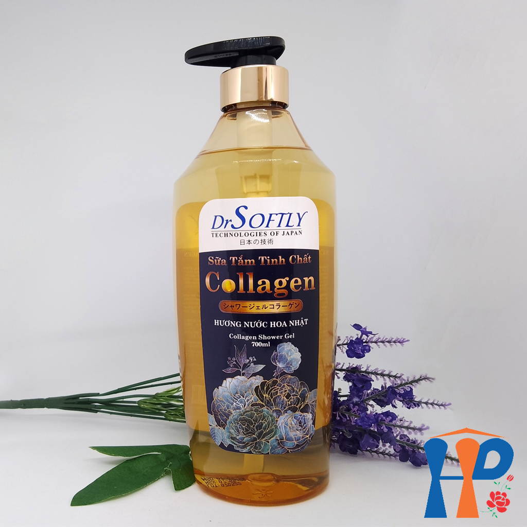 Sữa tắm tinh chất Collagen hương nước hoa Nhật DrSoftly Camellia Perfume Shower Gel Hani Peni
