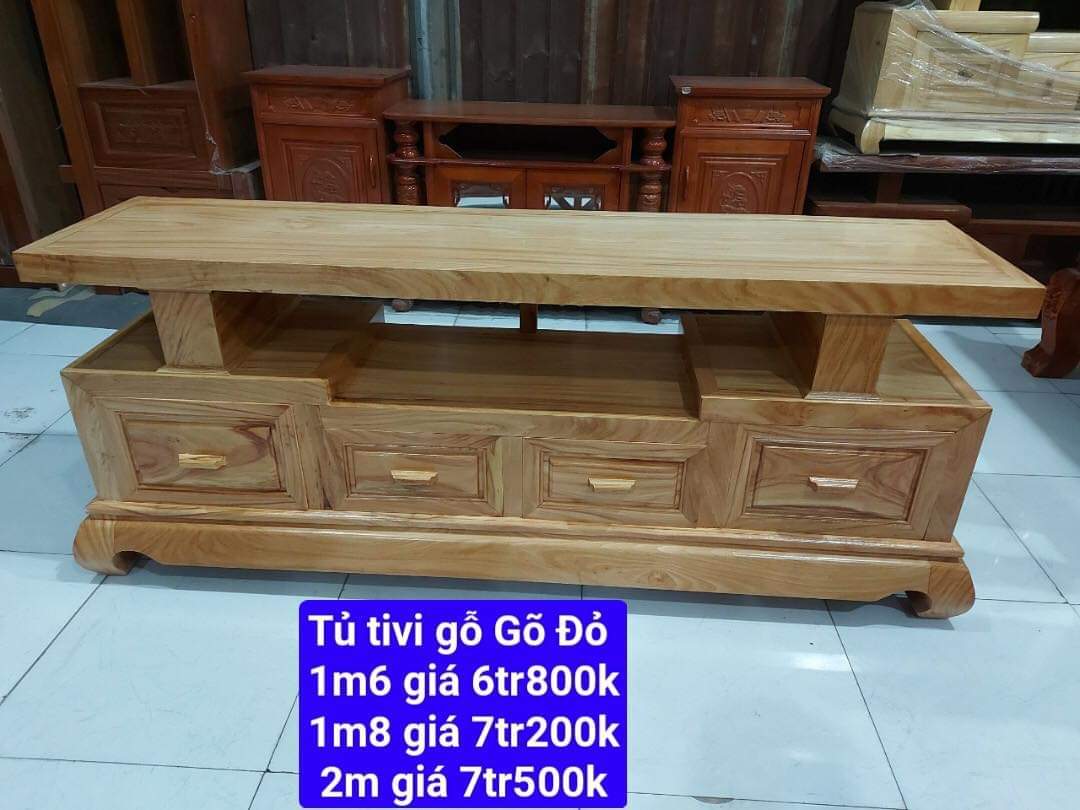 Tủ Tivi-kệ ti vi Gỗ Gỏ Đỏ