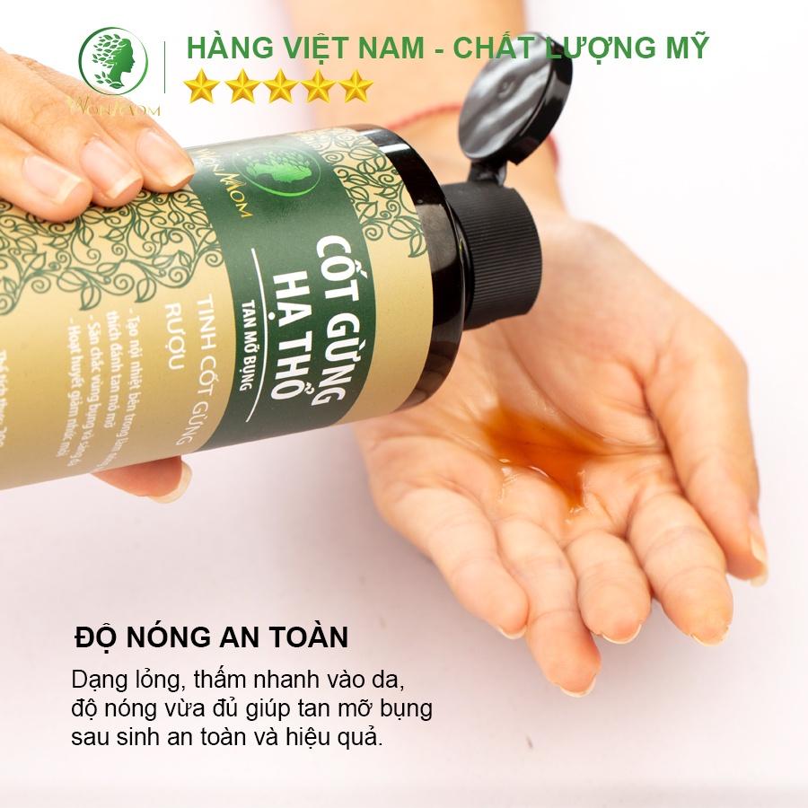 Bộ giảm eo sau sinh dưới 3 tháng Wonmom ( 1 Cốt gừng hạ thổ + 1 Gen nịt bụng )